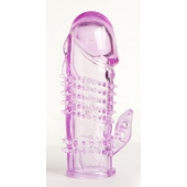 Фиолетовая насадка с коготком и шипами - 13 см. - Toyfa Basic - в Одинцово купить с доставкой