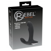 Черный вибромассажер простаты с функцией римминга Plug with Perineum Stimulator - 16,6 см. - Orion - в Одинцово купить с доставкой