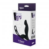 Черный вибромассажер простаты P-PLEASER W ERECTION ENHANCE - Dream Toys - в Одинцово купить с доставкой