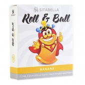 Стимулирующий презерватив-насадка Roll   Ball Banana - Sitabella - купить с доставкой в Одинцово