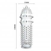Закрытая прозрачная насадка Crystal sleeve - 14,2 см. - Erowoman-Eroman - в Одинцово купить с доставкой