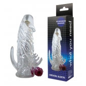 Закрытая прозрачная вибронасадка на пенис Crystal Sleeve Vibe - Erowoman-Eroman - в Одинцово купить с доставкой