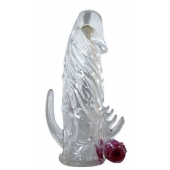 Закрытая прозрачная вибронасадка на пенис Crystal Sleeve Vibe - Erowoman-Eroman - в Одинцово купить с доставкой