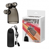 Дымчатая насадка-мастурбатор с вибрацией Vibrating Crystal Cap II - Baile - в Одинцово купить с доставкой