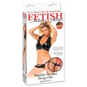 Черный податливый страпон Posable Partner Strap-On - 17,8 см. - Pipedream - купить с доставкой в Одинцово