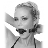Черный кляп с дырочками Breathable Ball Gag - Pipedream - купить с доставкой в Одинцово