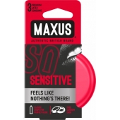 Ультратонкие презервативы в железном кейсе MAXUS Sensitive - 3 шт. - Maxus - купить с доставкой в Одинцово
