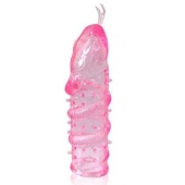 Закрытая рельефная насадка Crystal sleeve snakes в виде змеи с усиками - 14 см. - Erowoman-Eroman - в Одинцово купить с доставкой