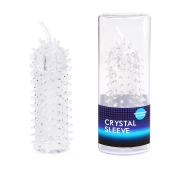 Закрытая рельефная насадка Crystal sleeve с усиками - 12 см. - Erowoman-Eroman - в Одинцово купить с доставкой