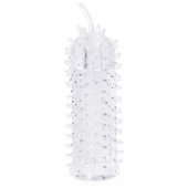 Закрытая рельефная насадка Crystal sleeve с усиками - 12 см. - Erowoman-Eroman - в Одинцово купить с доставкой