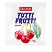Пробник гель-смазки Tutti-frutti с вишнёвым вкусом - 4 гр. - Биоритм - купить с доставкой в Одинцово
