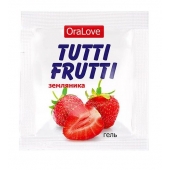 Пробник гель-смазки Tutti-frutti с земляничным вкусом - 4 гр. - Биоритм - купить с доставкой в Одинцово
