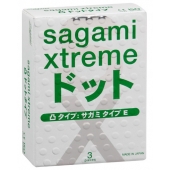 Презервативы Sagami Xtreme SUPER DOTS с точками - 3 шт. - Sagami - купить с доставкой в Одинцово