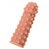 Телесная реалистичная насадка KOKOS Extreme Sleeve 02 с дополнительной стимуляцией - 12,7 см. - KOKOS - в Одинцово купить с доставкой