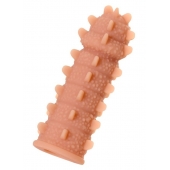 Телесная реалистичная насадка KOKOS Extreme Sleeve 04 с дополнительной стимуляцией - 12,7 см. - KOKOS - в Одинцово купить с доставкой