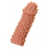 Телесная реалистичная насадка KOKOS Extreme Sleeve 07 с дополнительной стимуляцией - 12,7 см. - KOKOS - в Одинцово купить с доставкой