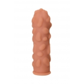 Телесная реалистичная насадка KOKOS Extreme Sleeve 11 с дополнительной стимуляцией - 12,7 см. - KOKOS - в Одинцово купить с доставкой