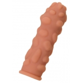 Телесная реалистичная насадка KOKOS Extreme Sleeve 11 с дополнительной стимуляцией - 12,7 см. - KOKOS - в Одинцово купить с доставкой