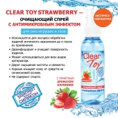 Очищающий спрей для игрушек CLEAR TOY Strawberry - 100 мл. - Биоритм - купить с доставкой в Одинцово