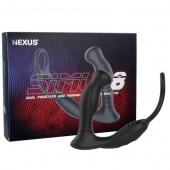 Черная анальная пробка NEXUS SIMUL8 с фиксацией на теле кольцами - Nexus Range - в Одинцово купить с доставкой