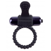 Черное эрекционное виброкольцо Vibrating Silicone Super Ring - Pipedream - в Одинцово купить с доставкой