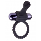 Черное эрекционное виброкольцо Vibrating Silicone Super Ring - Pipedream - в Одинцово купить с доставкой
