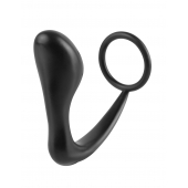 Эрекционное кольцо с анальной пробкой Ass-Gasm Cockring Plug - Pipedream - в Одинцово купить с доставкой