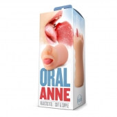 Телесный мастурбатор-ротик с язычком Oral Anne - Blush Novelties - в Одинцово купить с доставкой