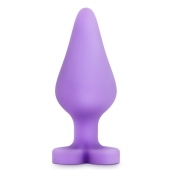 Фиолетовая анальная пробка Naughty Candy Heart Do Me Now - 8,9 см. - Blush Novelties - купить с доставкой в Одинцово
