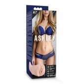 Телесный мастурбатор-вагина с вибропулей Ashley - Blush Novelties - в Одинцово купить с доставкой