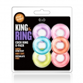 Набор из 6 эрекционных колец King of the Ring - Blush Novelties - в Одинцово купить с доставкой