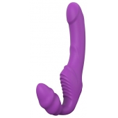 Фиолетовый безремневой вибрострапон DOUBLE DIPPER - Dream Toys - купить с доставкой в Одинцово
