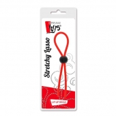 Красное эрекционное лассо с одной бусиной-утяжкой STRETCHY THIN LASSO - Dream Toys - в Одинцово купить с доставкой