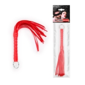 Красная плеть с рукоятью в оплетке - 28 см. - Notabu - купить с доставкой в Одинцово
