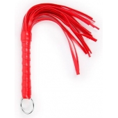 Красная плеть с рукоятью в оплетке - 28 см. - Notabu - купить с доставкой в Одинцово
