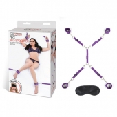 Фиолетовый набор фиксаций на кровати Classic Bedspreader - Lux Fetish - купить с доставкой в Одинцово