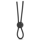 Черное силиконовое лассо на пенис SILICONE LOOP COCK RING - Blush Novelties - в Одинцово купить с доставкой