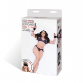 Чёрные манжеты для фиксации на кровати Bondage Bed Strap - Lux Fetish - купить с доставкой в Одинцово