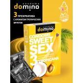 Презервативы для орального секса DOMINO Sweet Sex с ароматом тропических фруктов - 3 шт. - Domino - купить с доставкой в Одинцово