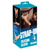 Силиконовый полый страпон на ремнях Silicone Strap-on - 16 см. - Orion - купить с доставкой в Одинцово