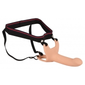 Силиконовый полый страпон на ремнях Silicone Strap-on - 16 см. - Orion - купить с доставкой в Одинцово