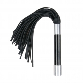 Черная плеть Easytoys Flogger With Metal Grip - 38 см. - Easy toys - купить с доставкой в Одинцово