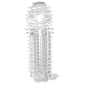 Закрытая прозрачная насадка на пенис с шипиками Nubby Sleeve - 14,5 см. - Chisa - в Одинцово купить с доставкой