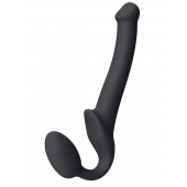 Черный безремневой страпон Silicone Bendable Strap-On S - Strap-on-me - купить с доставкой в Одинцово