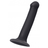 Черный фаллос на присоске Silicone Bendable Dildo M - 18 см. - Strap-on-me - купить с доставкой в Одинцово