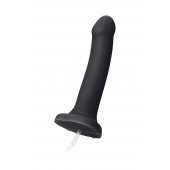 Черный фаллос с имитацией эякуляции Silicon Cum Dildo L - 19,6 см. - Strap-on-me - купить с доставкой в Одинцово