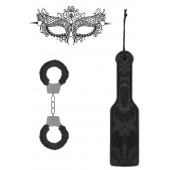 Черный игровой набор Introductory Bondage Kit №4 - Shots Media BV - купить с доставкой в Одинцово