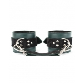 Изумрудные наручники Ladys Arsenal на карабинах - БДСМ Арсенал - купить с доставкой в Одинцово