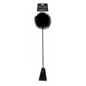 Черный стек Feather Crop с пуховкой на конце - 53,3 см. - Pipedream - купить с доставкой в Одинцово