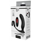 Черный массажер простаты REMOTE P-PLEASER - Dream Toys - в Одинцово купить с доставкой